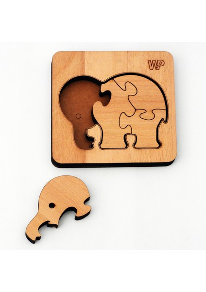 Eğitici Puzzle 4mm Plywood Ahşap Boyanabilir Çocuklar Için - Hayvanlar Serisi -Balık Boya Setli modelleri