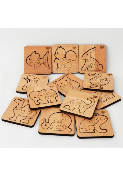 Eğitici Puzzle 4mm Plywood Ahşap Boyanabilir Çocuklar Için - Hayvanlar Serisi -Kirpi Boya Setli fırsatları