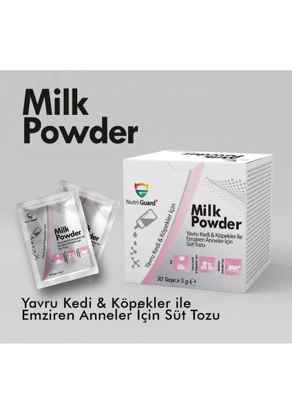 Guard Milk Powder (Yavru Kedi ve Köpekler Için Süt Tozu) 30 Şase x 5 gr