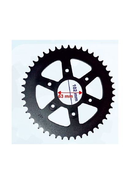Arka Dişli 520-45T Iç 63 mm 6 Delikli Bajaj Dominar 400 - Ktm Duke 390 Öm
