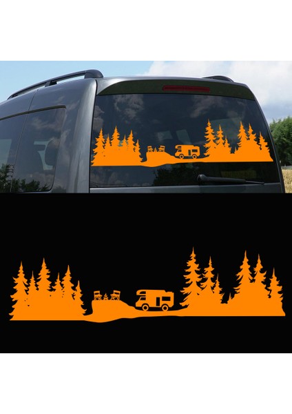 Kamp Orman Manzarası Karavan Sticker, Kamp STICKER-S1748