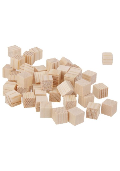 14X50PCS Doğal Ahşap Squre Mini Küpler Zanaat Için Süsleme 10X10X10MM 14 Adet indirimleri