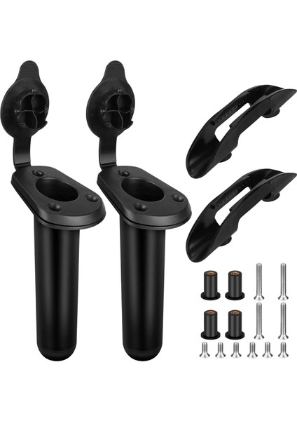 2x Balıkçılık Rod Tutucu Accs Kayak Tekne Kürek Kürekleri Için Floş Montaj (Yurt Dışından)