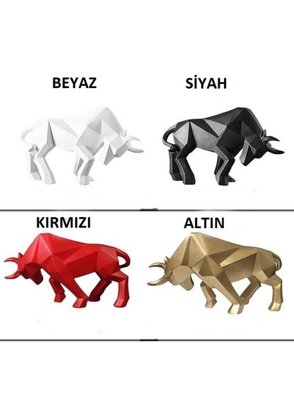 Dekoratif Modern Büyük Boy Kübik Boğa Biblo Heykel Ev Ofis Dekor Ev Aksesuarları modelleri