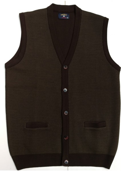 Çelik Örme Yün Akrilik Özel Üretim Düğmeli Yelek