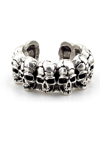 Kurukafalar Iskelet Skull Gotik Pirinç Erkek Yüzük RG022