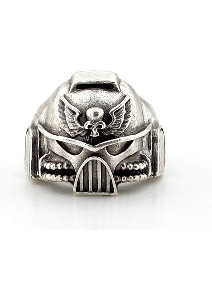 Warhammer Kask Savaşçı Pirinç Ayarlanabilir Erkek Yüzük RG024