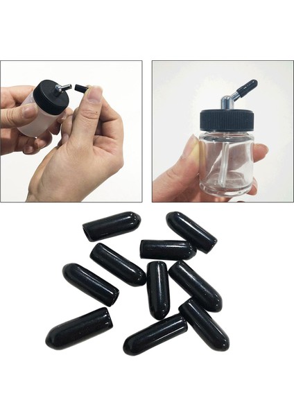 10X Airbrush Şişeleri Kapaklar Kavanoz Kapakları Kapaklar Sifon Adaptör Kapakları indirimleri