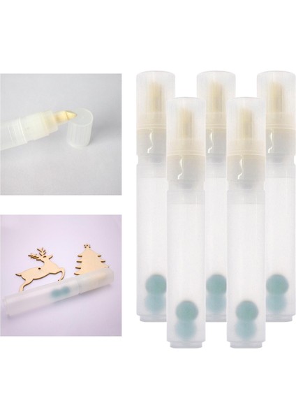 5pcs Doldurabilen Boş Boya Kalemi Yeniden Doldurma Boş Tüp Öğrenciler Marker Resim indirimleri