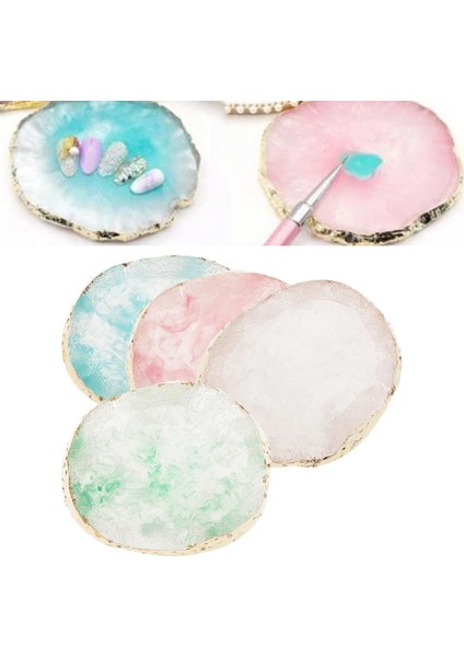 3 Set Reçine Taklit Agate Tırnak Sanat Paleti Içecek Coaster Cup Mat Decors (Yurt Dışından) indirimleri