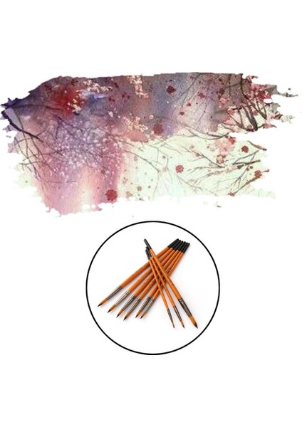24X Sanatçı Boya Fırçaları Set Akrilik Yağı Suluboya Boyama Zanaat Sanat Malzemeleri (Yurt Dışından)