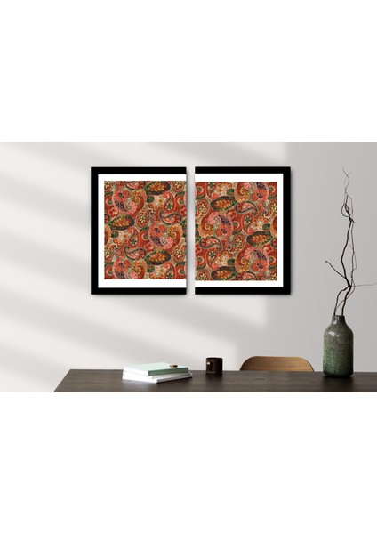 Motif Retro Ahşap Poster