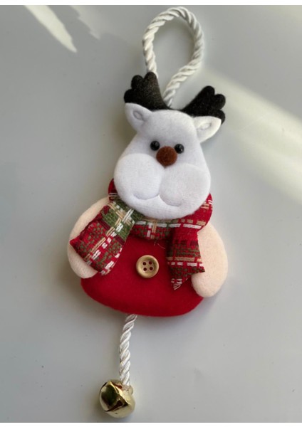 Yeni Yıl Yılbaşı Lüks Ithal Koleksiyonluk Büyük Çam Ağacı Süsü Pofuduk 3 Boyut Zilli Geyik fiyatları