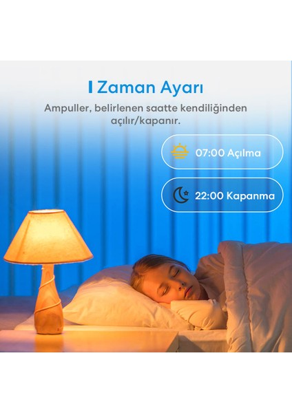 Wi-Fi Uzaktan Kontrollü Akıllı 810 Lümen RGB LED Ampul Ve Akım Korumalı Tekli Priz Seti