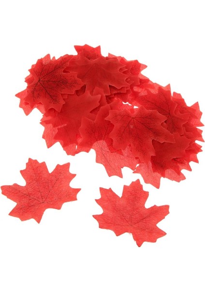 100PCS Yaprak Ipek Yaprakları Düğün Bahçe Dekorasyonu Kırmızı (Yurt Dışından)