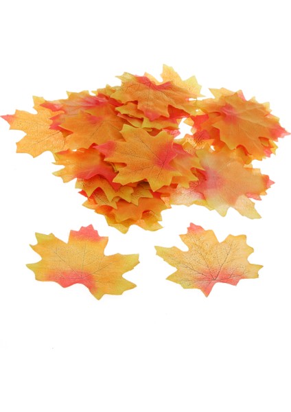 100PCS Yaprak Ipek Yaprakları Düğün Bahçe Dekorasyonu Portakal (Yurt Dışından)