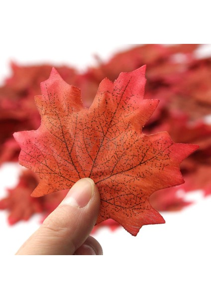 100PCS Yaprak Ipek Yaprakları Düğün Bahçe Dekorasyonu Gül Kırmızı (Yurt Dışından)