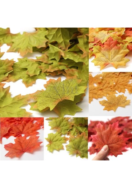 100PCS Yaprak Ipek Yaprakları Düğün Bahçe Dekorasyonu Gül Kırmızı (Yurt Dışından)