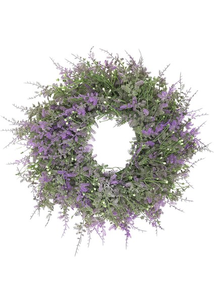 18 '' Çelenk Garland Çiftlik Evi Exacum (Yurt Dışından)