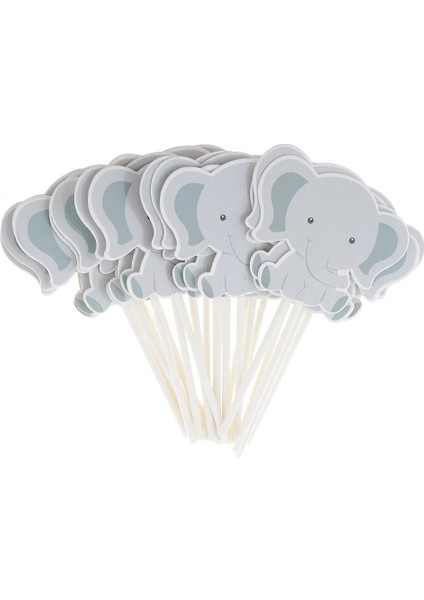 24 Adet Sevimli Çizgi Film Toppers+10 Adet Tek Boynuzlu At Cupcake Topper Çok Renkli (Yurt Dışından)