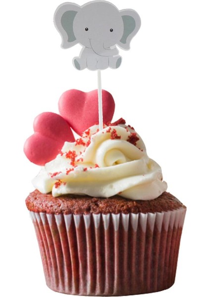 24 Adet Sevimli Çizgi Film Toppers+10 Adet Tek Boynuzlu At Cupcake Topper Çok Renkli (Yurt Dışından)