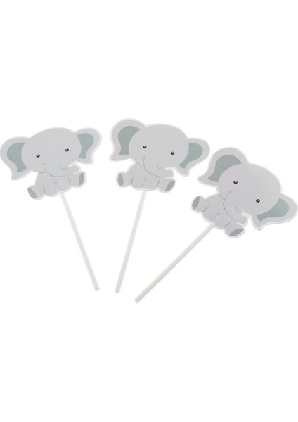 24 Adet Sevimli Çizgi Film Toppers+10 Adet Tek Boynuzlu At Cupcake Topper Çok Renkli (Yurt Dışından)