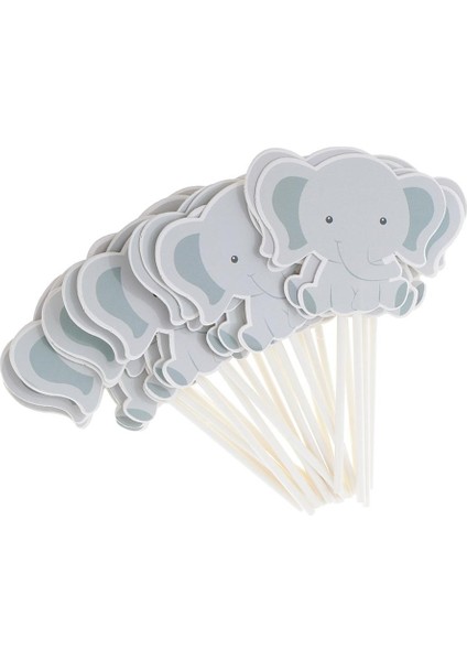 24 Adet Sevimli Çizgi Film Toppers+10 Adet Tek Boynuzlu At Cupcake Topper Çok Renkli (Yurt Dışından)