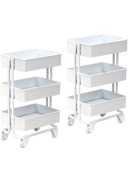 2pcs 1:12 Tekerlekler ile Ölçekli Kitaplık Mobilya Oturma Odası Oranments Beyaz (Yurt Dışından)