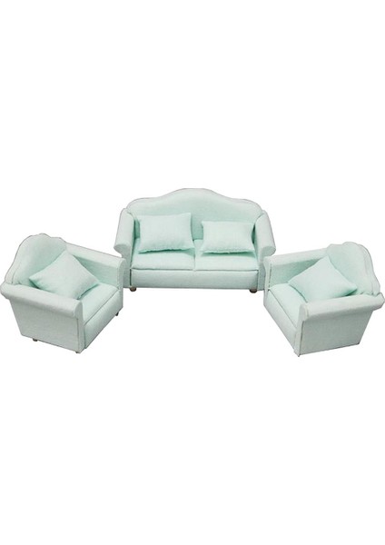 3pcs Hayata Benzeyen 1:12 Dolls House Sofa Armchair Mobilya Aksesuarları Oyuncaklar Noel (Yurt Dışından)