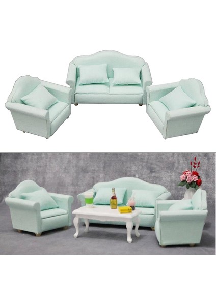 3pcs Hayata Benzeyen 1:12 Dolls House Sofa Armchair Mobilya Aksesuarları Oyuncaklar Noel (Yurt Dışından) fiyatları