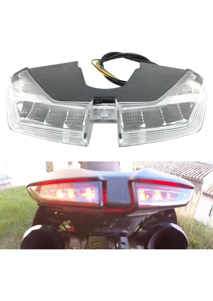 Motosiklet LED Turn Sinyali Abs Entegre Arka Lamba Net (Yurt Dışından)