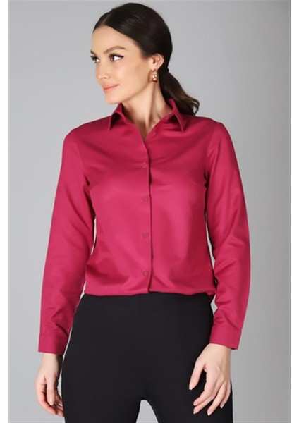 Sweetness Kadın Fuşya Uzun Kollu Gömlek fırsatları