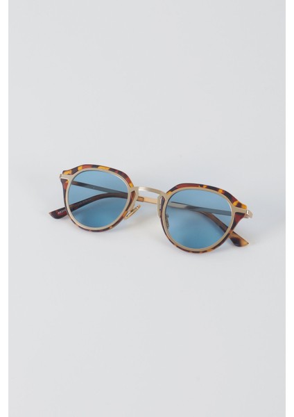 Sonic Leopar Çerçeve Güneş Gözlüğü - Şeffaf Mavi Cam