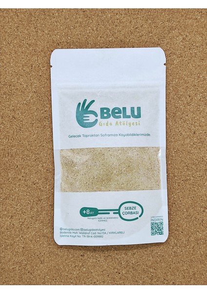 Belu Gıda Atölyesi Brokoli Çorbası + 8 Ay 100 Gram