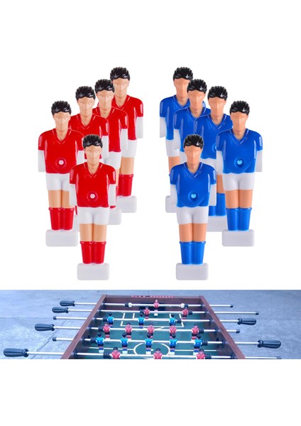 10 Foosball Yedek Oyuncu Seti 5 Mavi Futbol Oyunları Değiştirme (Yurt Dışından)