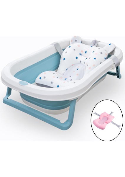 Bebek Banyosu Yumuşak Ayarlanabilir Rahat Katlanabilir Kayma Anti-Kayma Bebek Pembesi 55CMX42CM (Yurt Dışından)