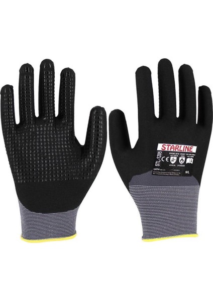 STL-1205 Köpük Nitril Puanlı Eldiven No:8