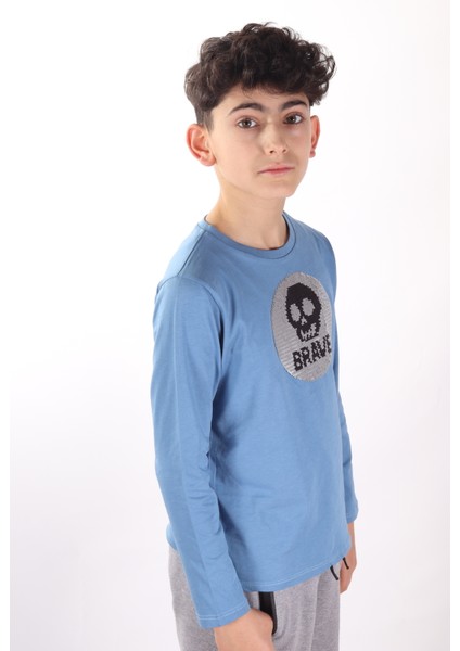 Erkek Çocuk Sweatshirt Pul Paletli E1042A6