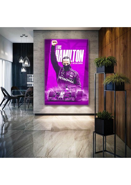Lewis Hemilton Efsane Pilot F1 Pilotu Hız Tutkusu Kanvas Tablo