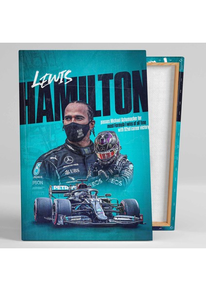 Lewis Hemilton F1 Pilotu Efsane Pilot Hız Tutkusu Kanvas Tablo