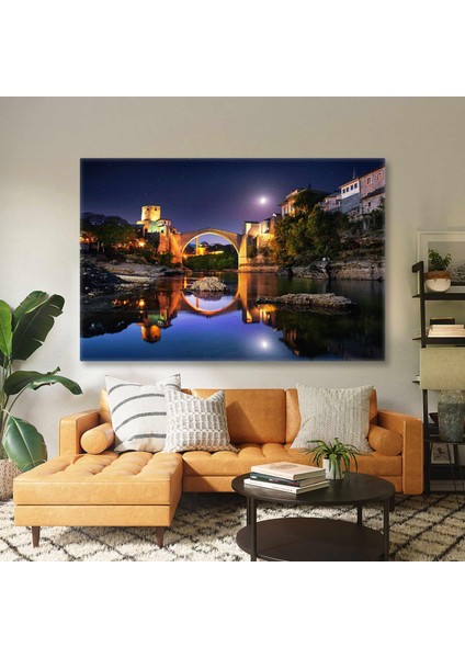 Mostar Köprüsü Tarihi Köprü Bosna-Hersek Mostar Bridge Kanvas Tablo