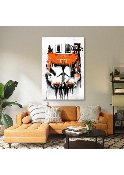 Star Wars Stormtrooper Kask Sprey Efsane Film Kanvas Tablo