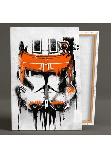Star Wars Stormtrooper Kask Sprey Efsane Film Kanvas Tablo
