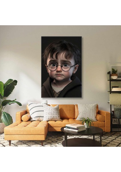 Harry Potter Sihirbaz Sevimli Çocukluk Hali Hogwarts Kanvas Tablo