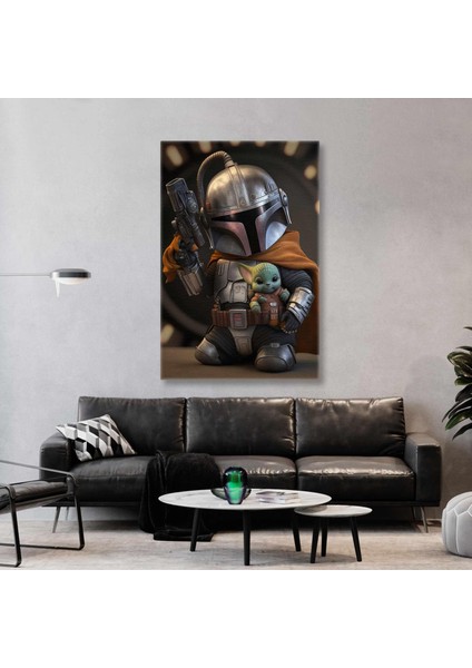 Star Wars Sevimli Jedi Efsane Film Karakteri Kanvas Tablo