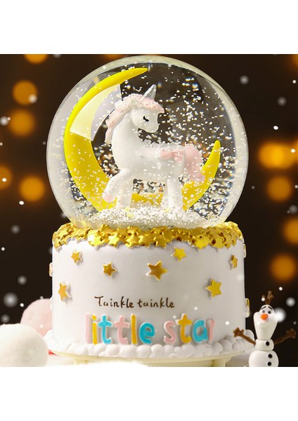 Unicorn Işıklı Müzikli Püskürtmeli Büyük Boy Kar Küresi fiyatları