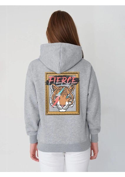 Oversize Sweatshirt & Hoodie Fierce Tıger Baskılı