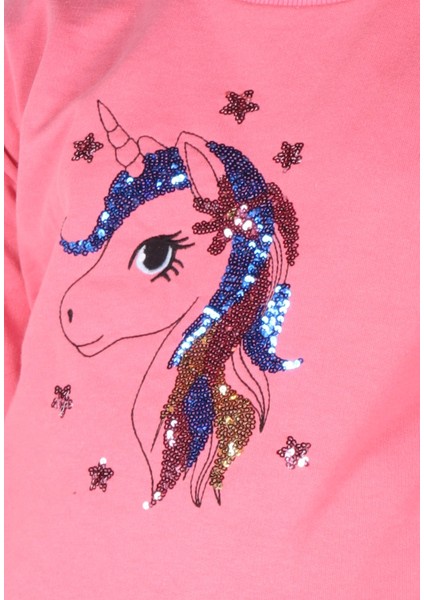 Pul Palet Nakışlı Kız Çocuk Sweatshirt K1003A6