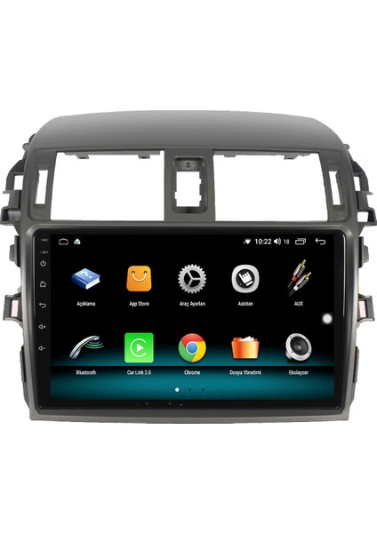 Toyota Corolla Android 10 Carplay Özellikli Navigasyon Multimedya Ekran 2gb Ram + 32GB HDD