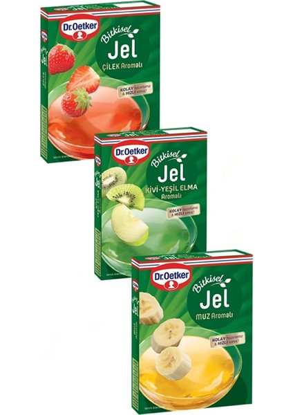 Çilek, Muz, Kivi & Yeşil Elma Aromalı Jel 3 x 100 gr